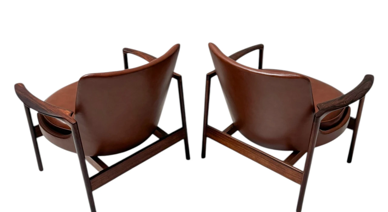 Two Mid-Century Modern Lounge Chairs by Ib Kofod-Larsen for Frõscher, 1970s